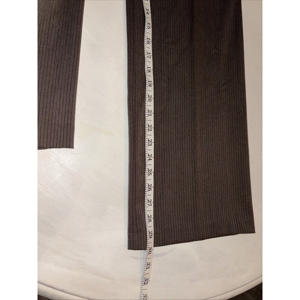 AGB Petite NWT Women’s Brown Pinstripe Wide leg Dress Pants Size 8P - Picture 7 of 7